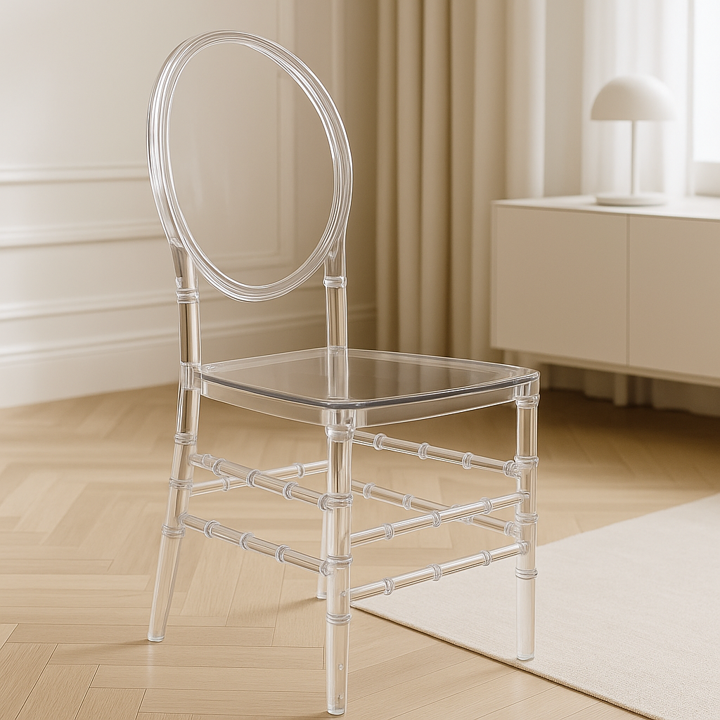 Premium Clear Ghost Chair – Modern Luxury Seating for Weddings & Events
